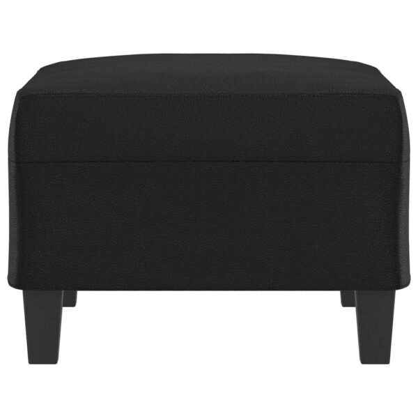 vidaXL Footstool Black 27.6"x21.7"x16.1" Faux Leather - Image 4