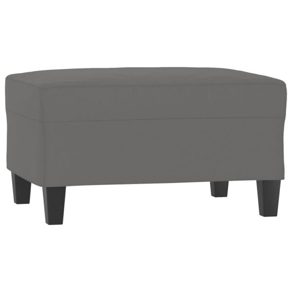 vidaXL Footstool Dark Gray 27.6"x21.7"x16.1" Microfiber Fabric - Image 2