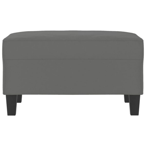 vidaXL Footstool Dark Gray 27.6"x21.7"x16.1" Microfiber Fabric - Image 3