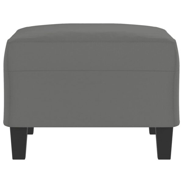 vidaXL Footstool Dark Gray 27.6"x21.7"x16.1" Microfiber Fabric - Image 4