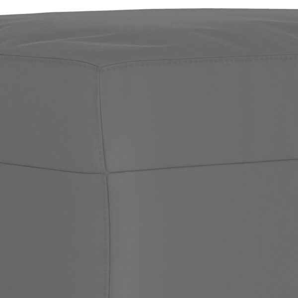 vidaXL Footstool Dark Gray 27.6"x21.7"x16.1" Microfiber Fabric - Image 5