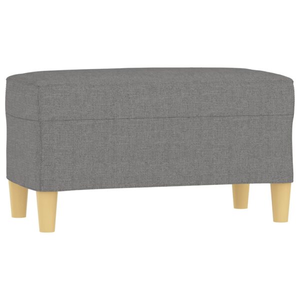 vidaXL Bench Dark Gray 27.6"x13.8"x16.1" Fabric - Image 2