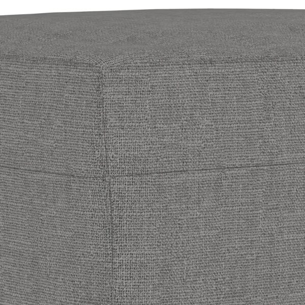 vidaXL Bench Dark Gray 27.6"x13.8"x16.1" Fabric - Image 5