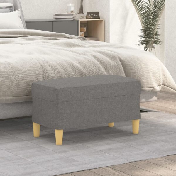 vidaXL Bench Dark Gray 27.6"x13.8"x16.1" Fabric