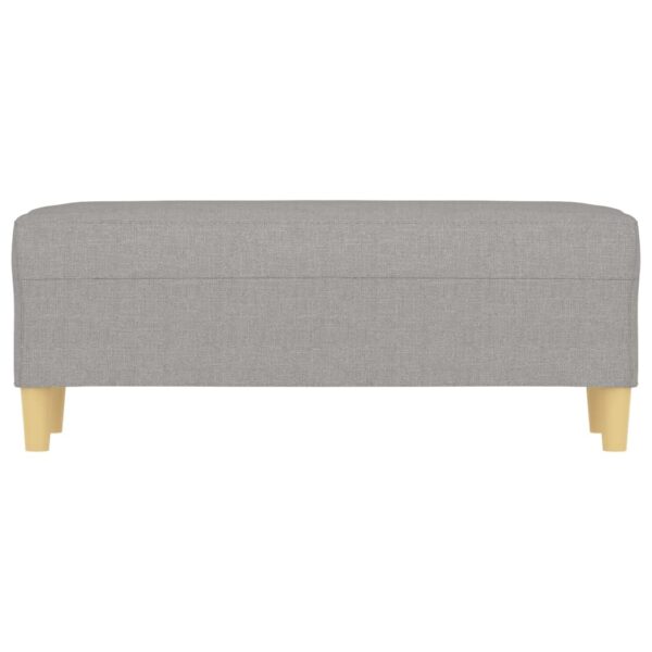 vidaXL Bench Light Gray 39.4"x13.8"x16.1" Fabric - Image 3