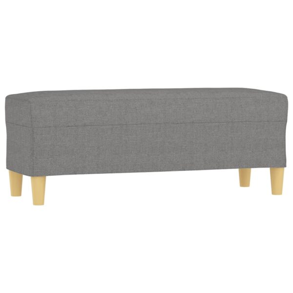 vidaXL Bench Dark Gray 39.4"x13.8"x16.1" Fabric - Image 2