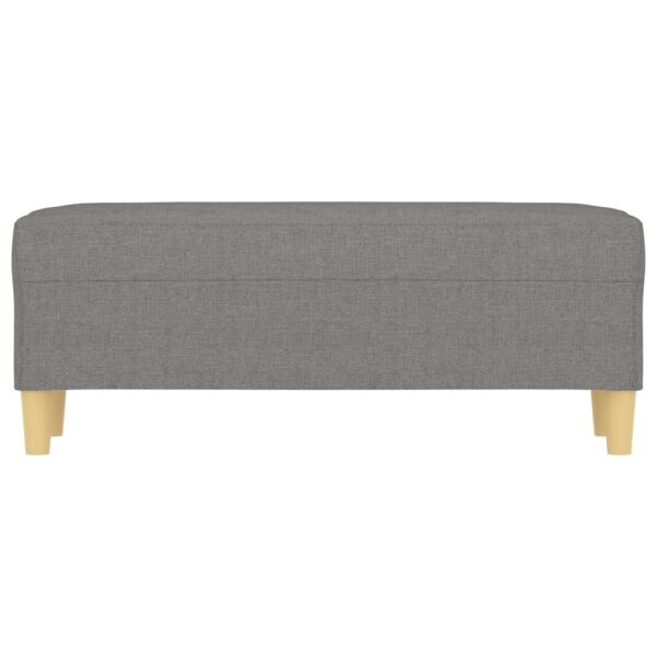 vidaXL Bench Dark Gray 39.4"x13.8"x16.1" Fabric - Image 3