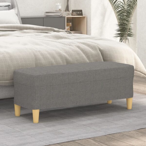 vidaXL Bench Dark Gray 39.4"x13.8"x16.1" Fabric