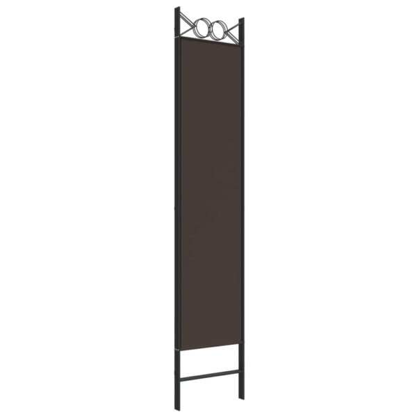 vidaXL 3-Panel Room Divider Brown 47.2"x78.7" Fabric - Image 6