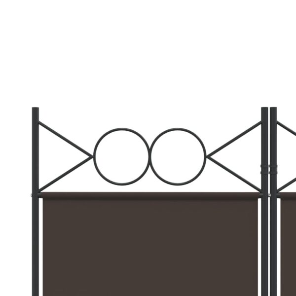 vidaXL 3-Panel Room Divider Brown 47.2"x78.7" Fabric - Image 7