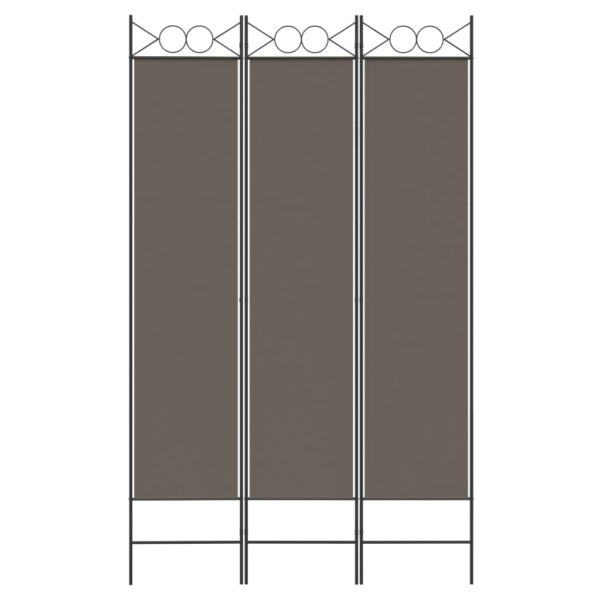 vidaXL 3-Panel Room Divider Anthracite 47.2"x78.7" Fabric - Image 3