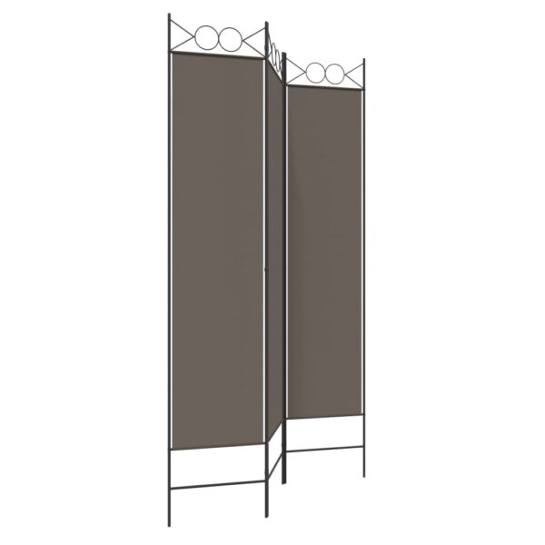 vidaXL 3-Panel Room Divider Anthracite 47.2"x78.7" Fabric - Image 5