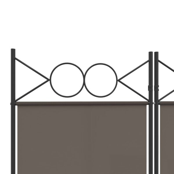 vidaXL 3-Panel Room Divider Anthracite 47.2"x78.7" Fabric - Image 7