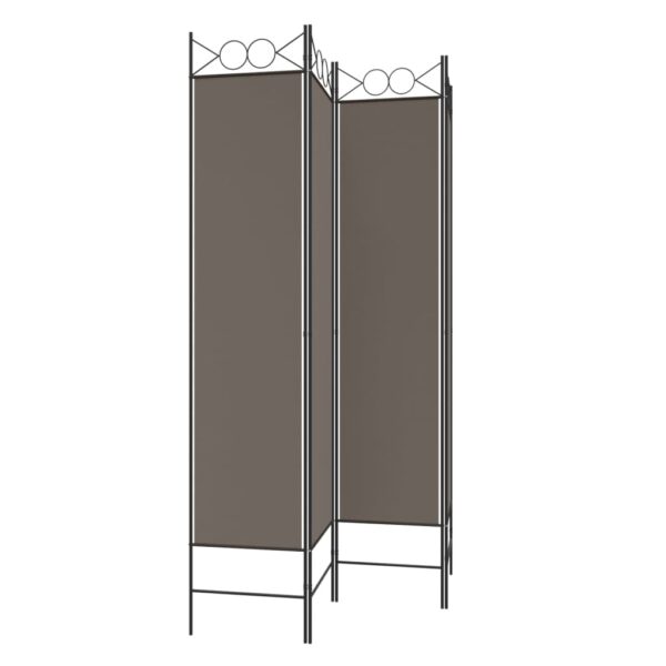 vidaXL 4-Panel Room Divider Anthracite 63"x78.7" Fabric - Image 4