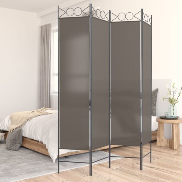 vidaXL 4-Panel Room Divider Anthracite 63"x78.7" Fabric