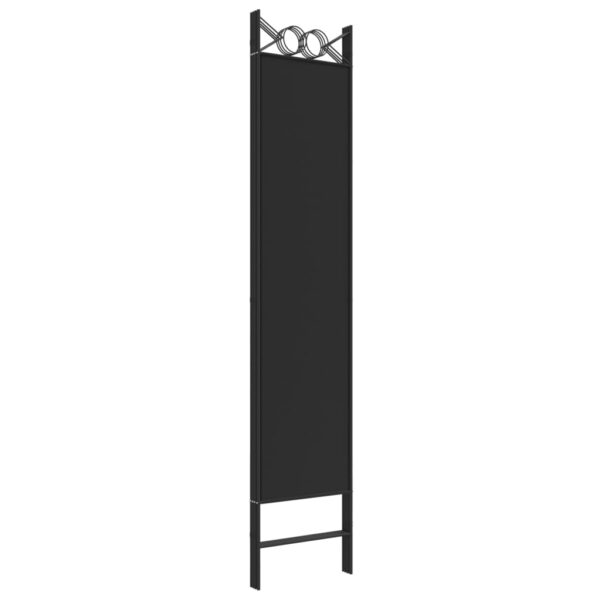 vidaXL 4-Panel Room Divider Black 63"x78.7" Fabric - Image 6