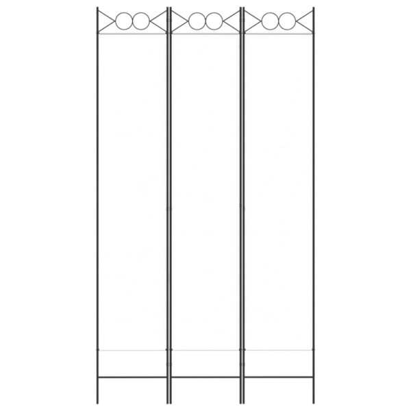 vidaXL 3-Panel Room Divider White 47.2"x86.6" Fabric - Image 3