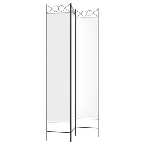 vidaXL 3-Panel Room Divider White 47.2"x86.6" Fabric - Image 5