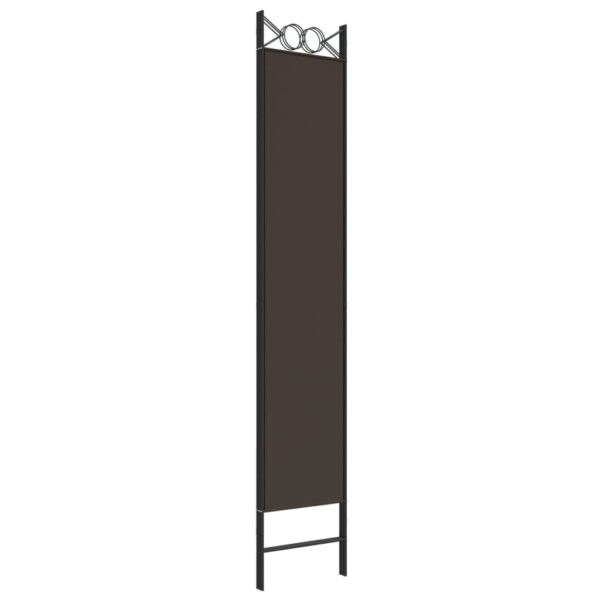 vidaXL 3-Panel Room Divider Brown 47.2"x86.6" Fabric - Image 6