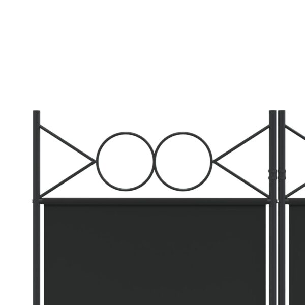 vidaXL 4-Panel Room Divider Black 63"x86.6" Fabric - Image 7