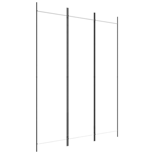 vidaXL 3-Panel Room Divider White 59.1"x78.7" Fabric - Image 2