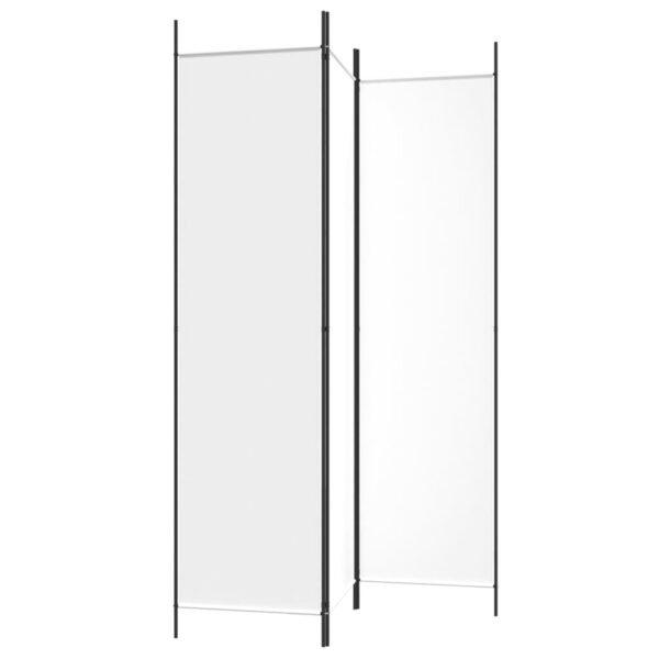 vidaXL 3-Panel Room Divider White 59.1"x78.7" Fabric - Image 5