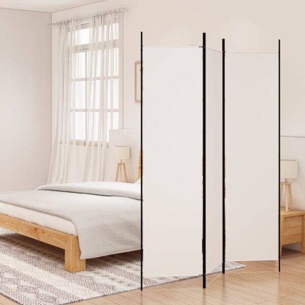 vidaXL 3-Panel Room Divider White 59.1"x78.7" Fabric