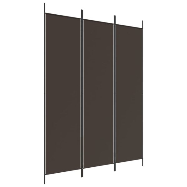 vidaXL 3-Panel Room Divider Brown 59.1"x78.7" Fabric - Image 2