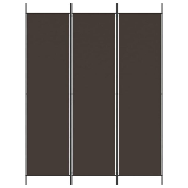 vidaXL 3-Panel Room Divider Brown 59.1"x78.7" Fabric - Image 3