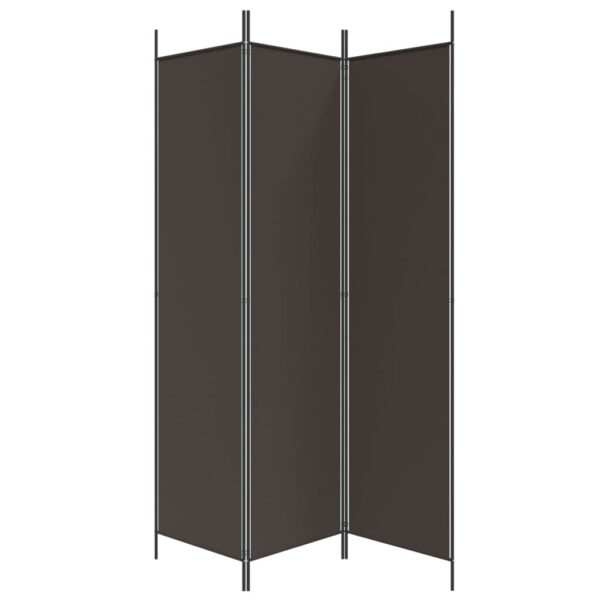 vidaXL 3-Panel Room Divider Brown 59.1"x78.7" Fabric - Image 4