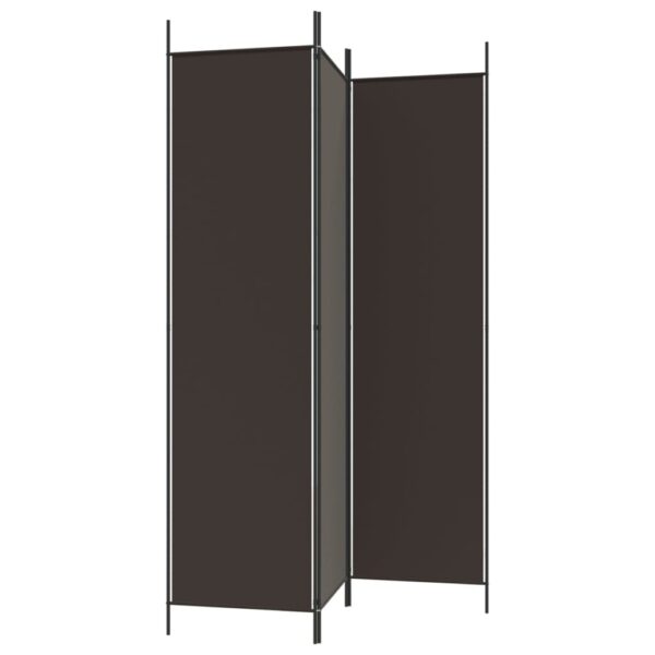 vidaXL 3-Panel Room Divider Brown 59.1"x78.7" Fabric - Image 5