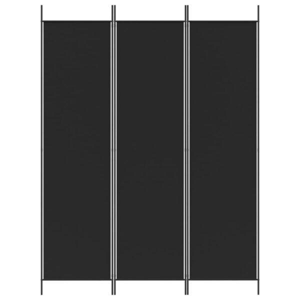 vidaXL 3-Panel Room Divider Black 59.1"x78.7" Fabric - Image 3