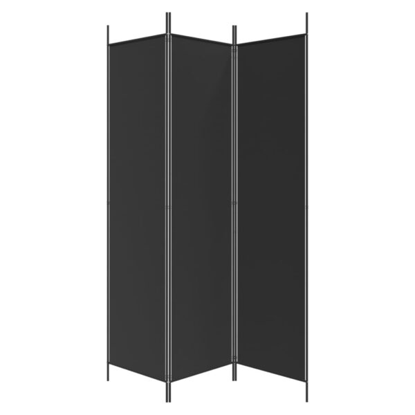 vidaXL 3-Panel Room Divider Black 59.1"x78.7" Fabric - Image 4