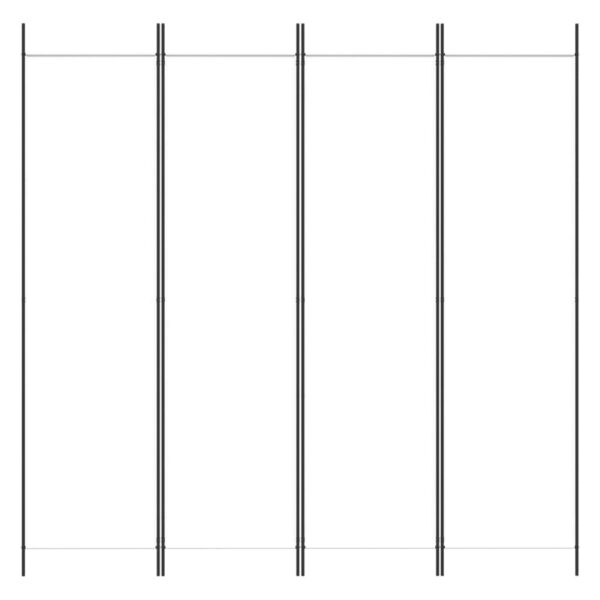 vidaXL 4-Panel Room Divider White 78.7"x78.7" Fabric - Image 3