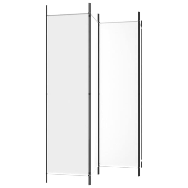 vidaXL 4-Panel Room Divider White 78.7"x78.7" Fabric - Image 5