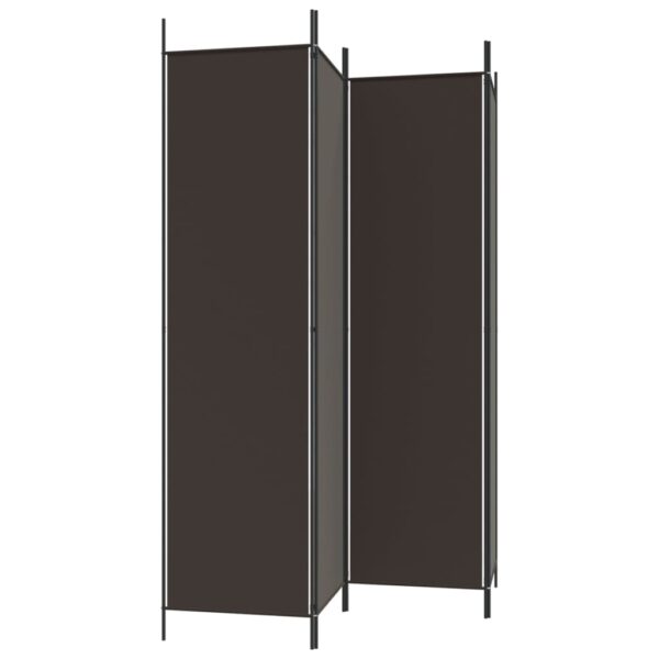 vidaXL 4-Panel Room Divider Brown 78.7"x78.7" Fabric - Image 5