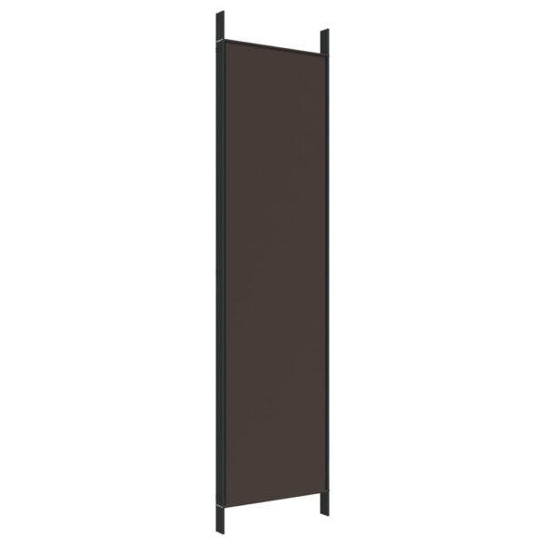 vidaXL 4-Panel Room Divider Brown 78.7"x78.7" Fabric - Image 6