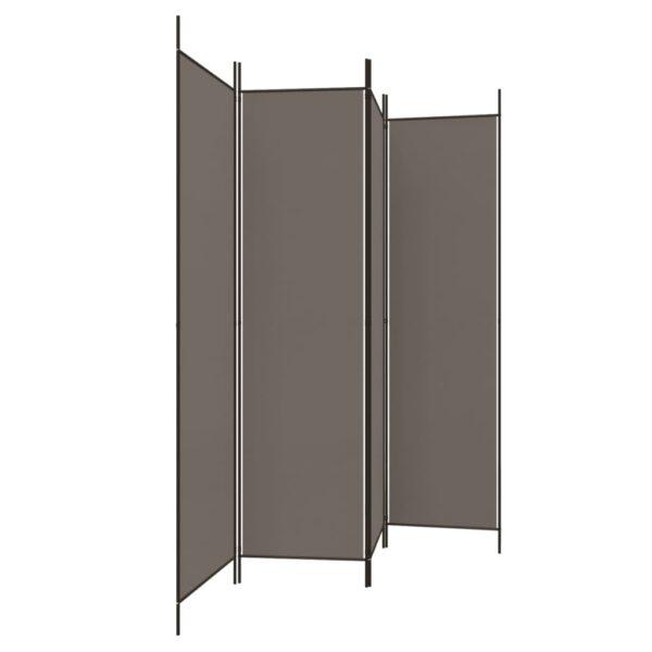 vidaXL 4-Panel Room Divider Anthracite 78.7"x78.7" Fabric - Image 4