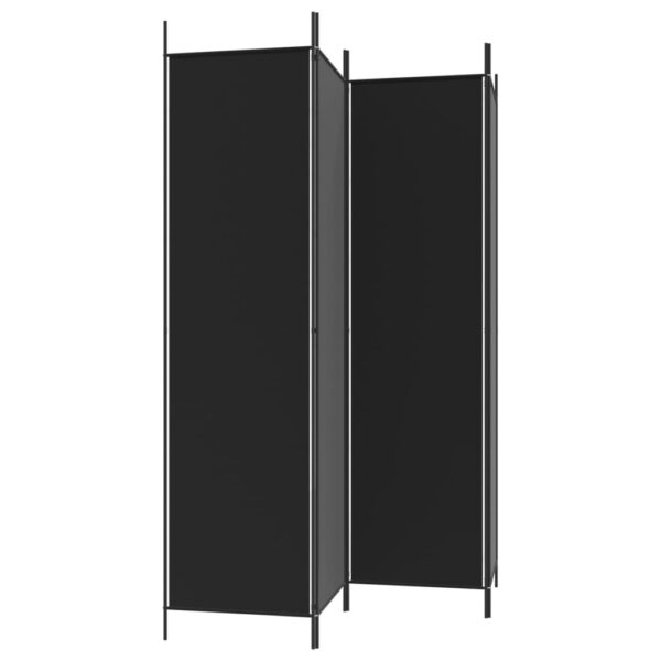 vidaXL 4-Panel Room Divider Black 78.7"x78.7" Fabric - Image 5