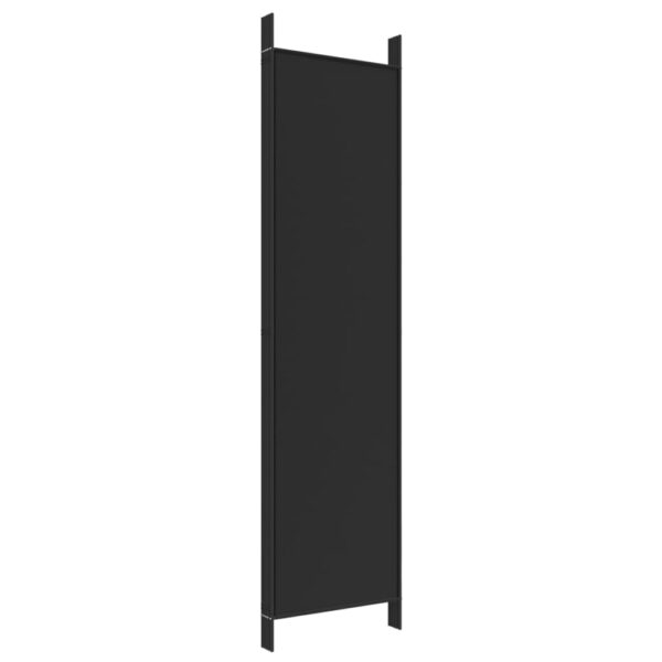 vidaXL 5-Panel Room Divider Black 98.4"x78.7" Fabric - Image 6