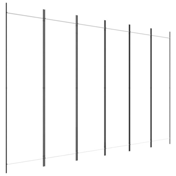 vidaXL 6-Panel Room Divider White 118.1"x78.7" Fabric - Image 2