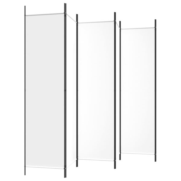 vidaXL 6-Panel Room Divider White 118.1"x78.7" Fabric - Image 5