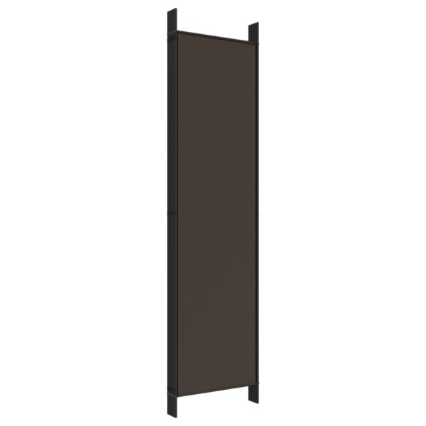 vidaXL 6-Panel Room Divider Brown 118.1"x78.7" Fabric - Image 6