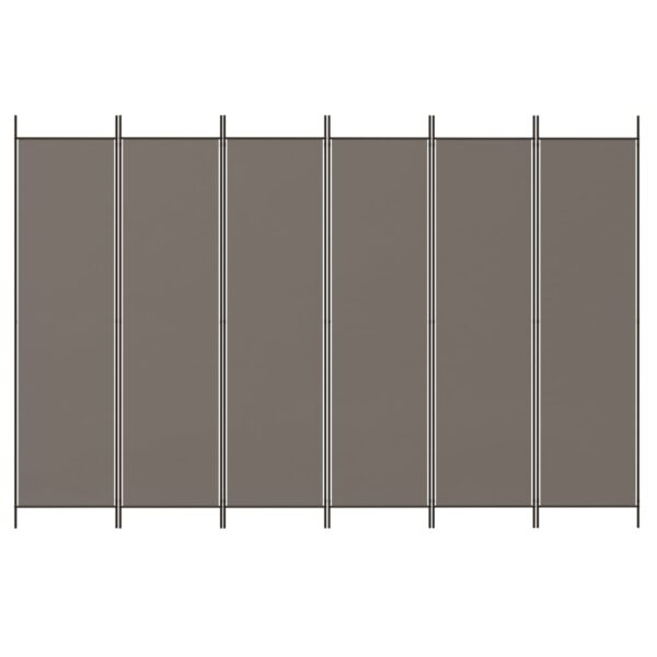 vidaXL 6-Panel Room Divider Anthracite 118.1"x78.7" Fabric - Image 3