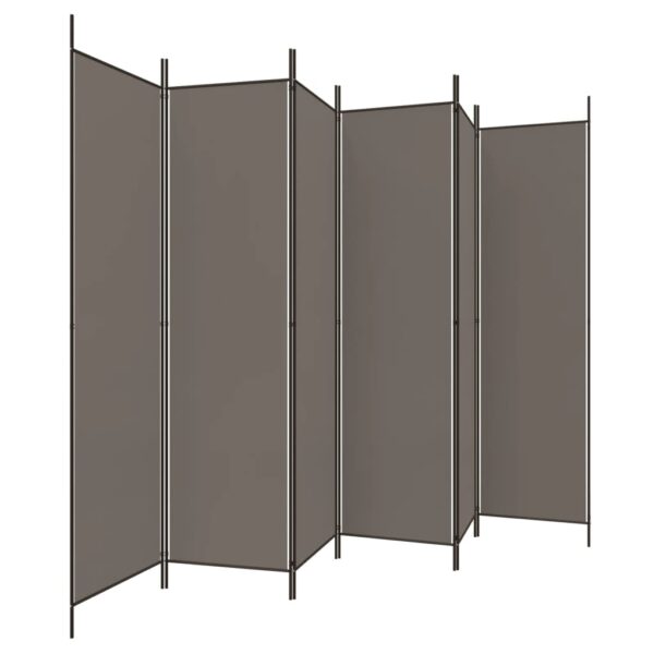 vidaXL 6-Panel Room Divider Anthracite 118.1"x78.7" Fabric - Image 4