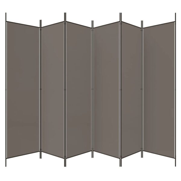 vidaXL 6-Panel Room Divider Anthracite 118.1"x78.7" Fabric - Image 5