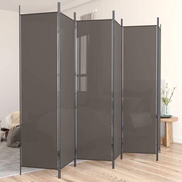 vidaXL 6-Panel Room Divider Anthracite 118.1"x78.7" Fabric