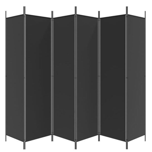 vidaXL 6-Panel Room Divider Black 118.1"x78.7" Fabric - Image 4