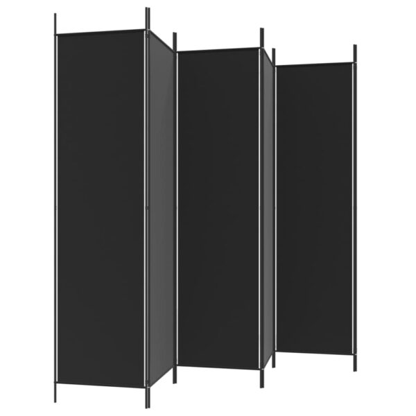 vidaXL 6-Panel Room Divider Black 118.1"x78.7" Fabric - Image 5