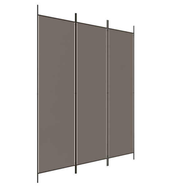 vidaXL 3-Panel Room Divider Anthracite 59.1"x86.6" Fabric - Image 2